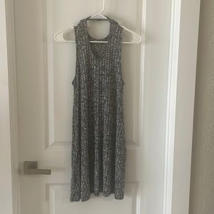 Gray light sweater dress
